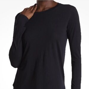 Navy Blue Vince Long Sleeve Top